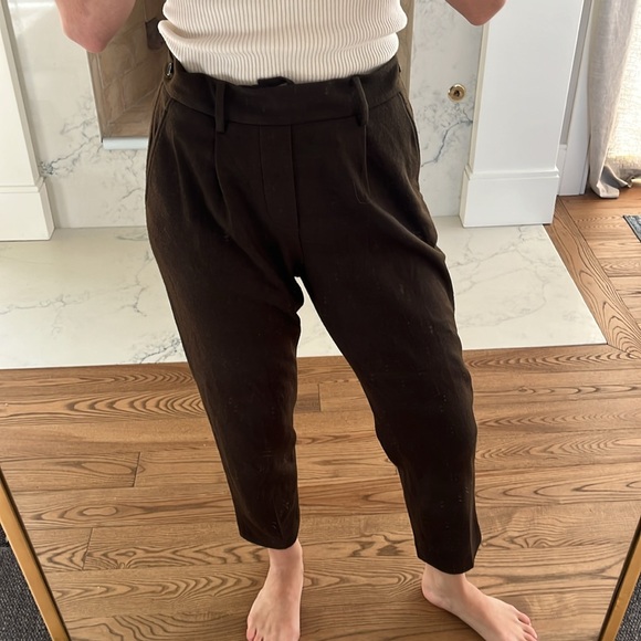 Vince Dark green Elastic Waist Pants